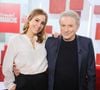 Léa Salamé et Michel Drucker lors de l'enregistrement de l'émission Vivement dimanche au studio Rive gauche, présentée par M.Drucker, diffusée sur France 3 le 21 juin 2026, à Paris, France, le 20 mai 2026. © Guillaume Gaffiot/Bestimage