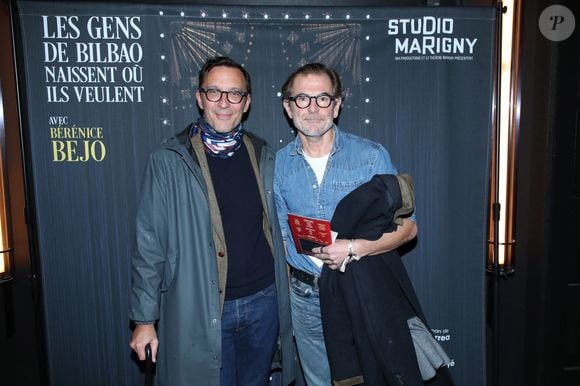 Exclusif - Alexandre de La Patellière et Matthieu Delaporte (réalisateurs du film « Le Comte de Monte-Cristo ») - Générale de la pièce "Les gens de Bilbao naissent où ils veulent" au théâtre Marigny à Paris le 19 Novembre 2024. © Bertrand Rindoff / Bestimage