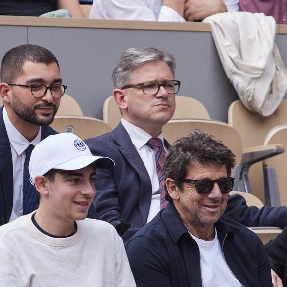Jean-Charles Tréhan, Patrick Bruel et son fils - Célébrités dans les tribunes des Internationaux de France de tennis de Roland Garros 2024 à Paris. Le 5 juin 2024
© Moreau-Jacovides / Bestimage