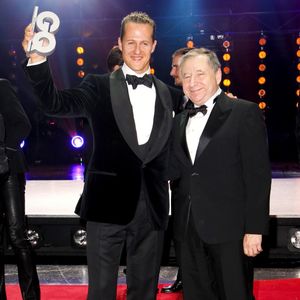 Michael Schumacher et Jean Todt lors de la soiree GQ a Berlin en Allemagne le 29 octobre 2010. API / BESTIMAGE