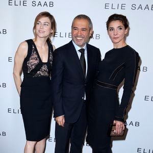 Marie Josée Croze, le couturier Elie Saab et Clotilde Courau - People au défilé Haute-couture Printemps/Été 2013 Elie Saab à Paris le 23 janvier 2013. OLIVIER BORDE / BESTIMAGE