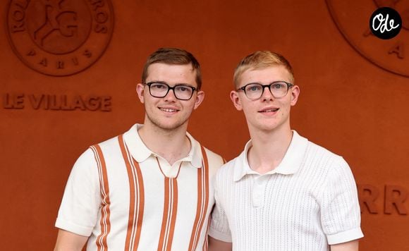 Alexis Lebrun et Félix Lebrun - Les célébrités au photocall du village lors des Internationaux de France de Tennis de Roland Garros 2026. Paris, le 31 mai 2026. © Jacovides / Bestimage