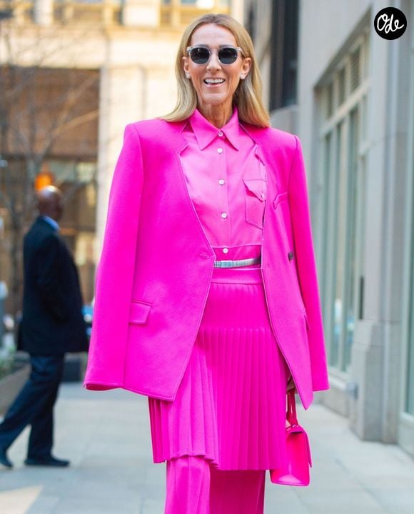 Celine Dion a choisi de s'habiller en rose pour la Journée Internationale pour les Droits des Femmes à New York.
Backgrid USA / Bestimage