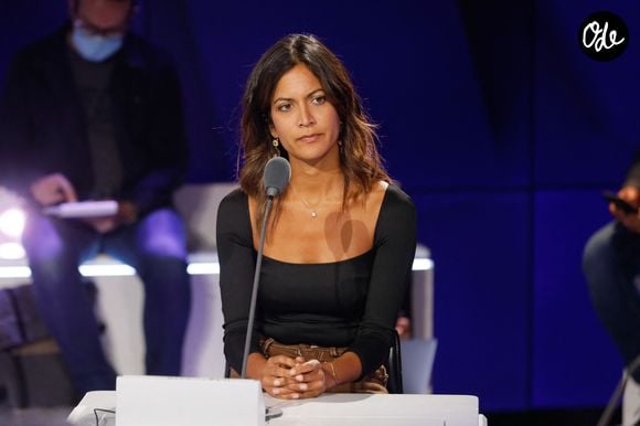Aurélie Casse lors de la conférence de presse de rentrée de BFMTV saison 2021/2022 à l'Altice Campus à Paris, France, le 25 août 2021.

© Christophe Clovis/Bestimage