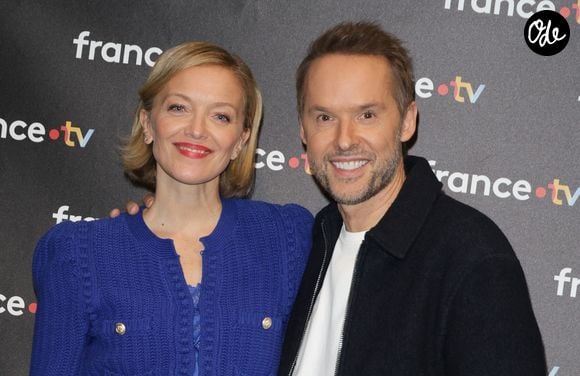 Maya Lauqué, Damien Thévenot - Photocall à l'occasion des 40 ans de l'émission "Télématin" au siège de France Télévisions à Paris le 6 février 2025. © Coadic Guirec/Bestimage