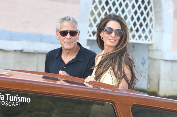 George Clooney et sa femme Amal Clooney arrivent à Venise avant le 82e Festival international du film de Venise - Italie, mardi 26 août 2025.
Backgrid UK/ Bestimage