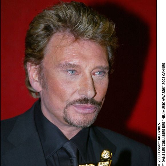 "Johnny Hallyday" dans les coulisses des NRJ Music Awards 2003 Cannes. © DOMINIQUE JACOVIDES / BESTIMAGE