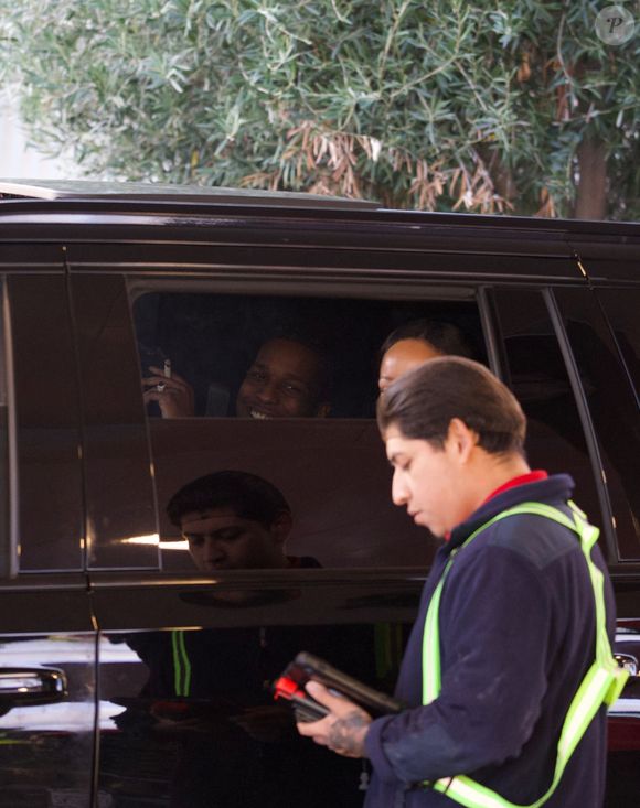 Exclusif - Rihanna et A$AP Rocky sortent du tribunal de Los Angeles le 7 février 2025 @Backgrid USA / Bestimage