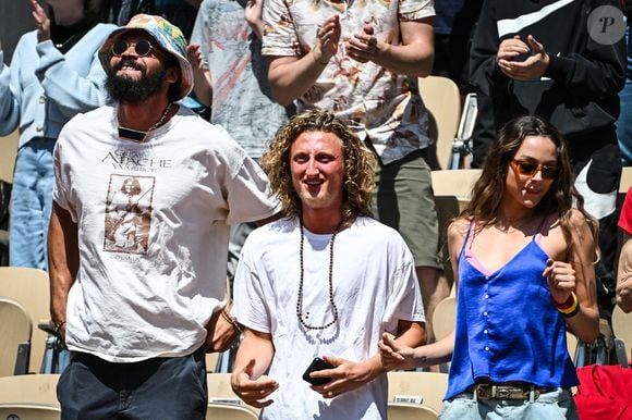 Joakim Noah, Jenaye Noah et Joalukas Noah - Concert de Yannick Noah lors des internationaux de France de Tennis de Roland Garros 2023 à Paris le 27 mai 2023. © Matthieu Mirville/Bestimage