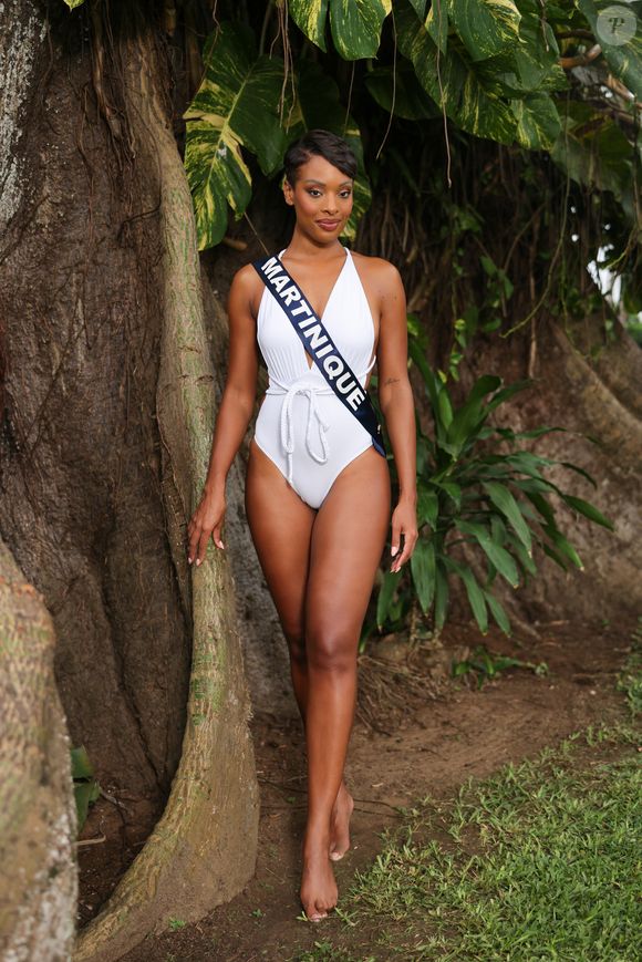 Angélique Angarni-Filopon, Miss Martinique, en maillot de bain, candidate pour l'élection de Miss France 2025.