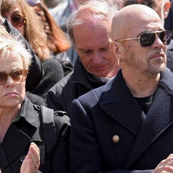 Muriel Robin et Pascal Obispo - Obsèques de Maurane en l'église Notre-Dame des Grâces à Woluwe-Saint-Pierre en Belgique Photonews / Bestimage