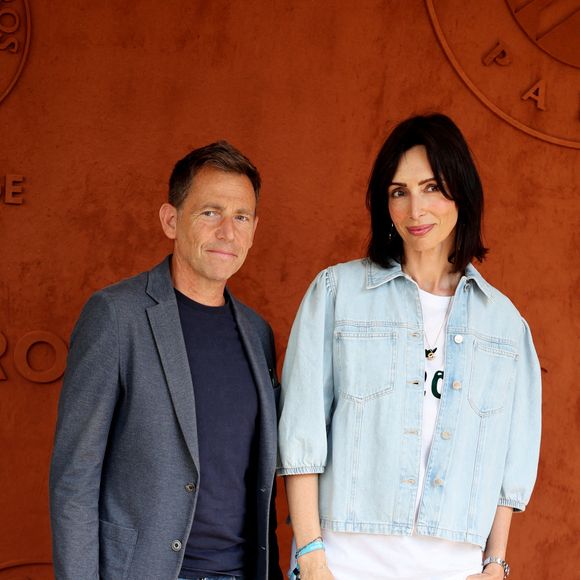 Daniel Riolo et sa compagne Géraldine Maillet au village lors des Internationaux de France de tennis de Roland Garros 2023, à Paris, France, le 8 juin 2023. © Jacovides-Moreau/Bestimage