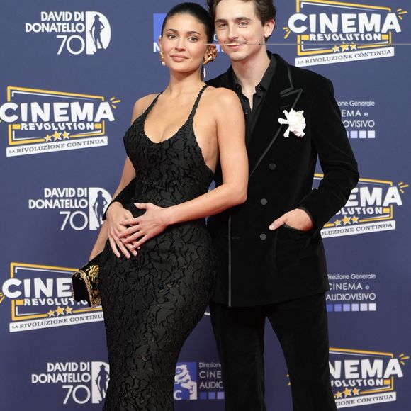 Timothée Chalamet et sa compagne Kylie Jenner à la cérémonie David di Donatello Awards  à Rome, le 7 mai 2025. Zuma Press / Bestimage