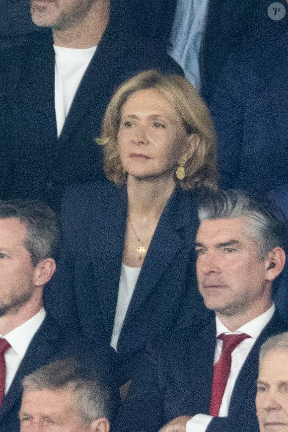 Valérie Pécresse dans les tribunes du match de quart de finale aller de Ligue Des Champion au Parc des Princes à Paris, le 8 avril 2026. 

Photo : Cyril Moreau / Bestimage