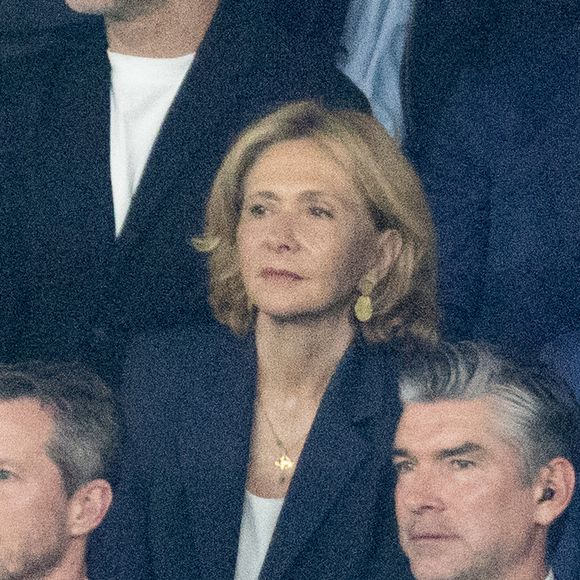 Valérie Pécresse dans les tribunes du match de quart de finale aller de Ligue Des Champion au Parc des Princes à Paris, le 8 avril 2026. 

Photo : Cyril Moreau / Bestimage