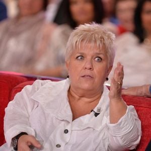 Mimie Mathy lors de l'enregistrement de l'émission "Vivement Dimanche" à Paris, en France, le 25 février 2015. Photo de Max Colin/ABACAPRESS.COM