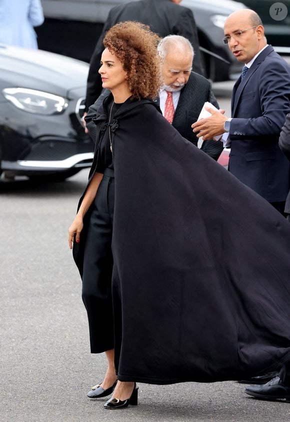 Leïla Slimani - Cérémonie d'accueil officielle du Président de la République, Emmanuel Macron et de Brigitte Macron sur la place Mechouar à Rabat au Maroc le 28 octobre 2024. © Dominique Jacovides/Bestimage