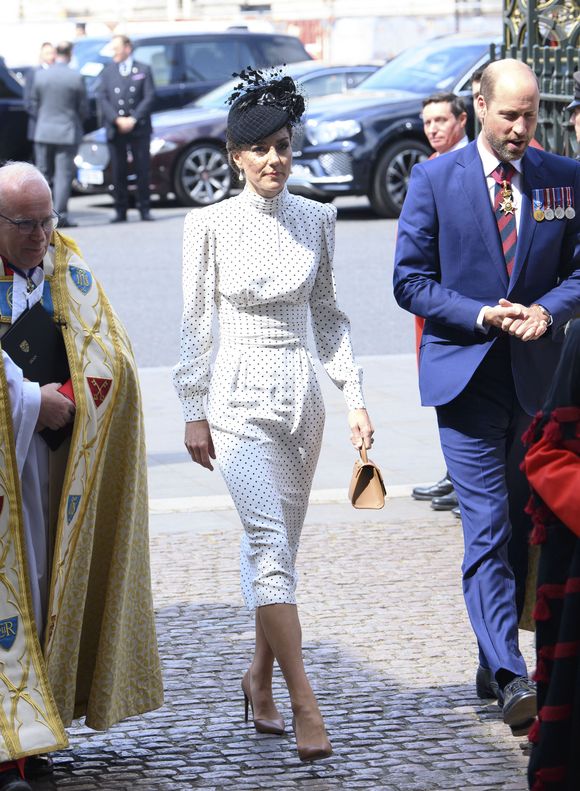 Le prince William, prince de Galles, et Catherine (Kate) Middleton, princesse de Galles - La famille royale britannique et les personnalités assistent à un service d'action de grâce à l'abbaye de Westminster à Londres, à l'occasion du 80ème anniversaire du jour de la Victoire en Europe (VE Day), le 8 mai 2025. GOFF INF / BESTIMAGE