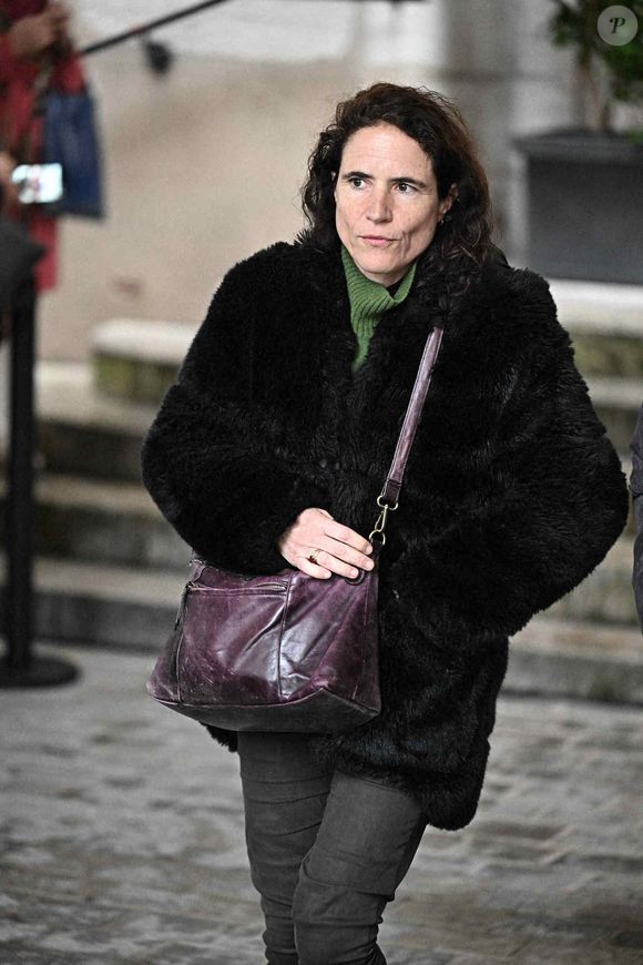 Mazarine Mitterrand Pingeot lors de la cérémonie d'enterrement de Frédéric Mitterrand à l'église Saint-Thomas d'Aquin à Paris, France, le 26 mars 2024.  Photo DNPhotography/Abaca