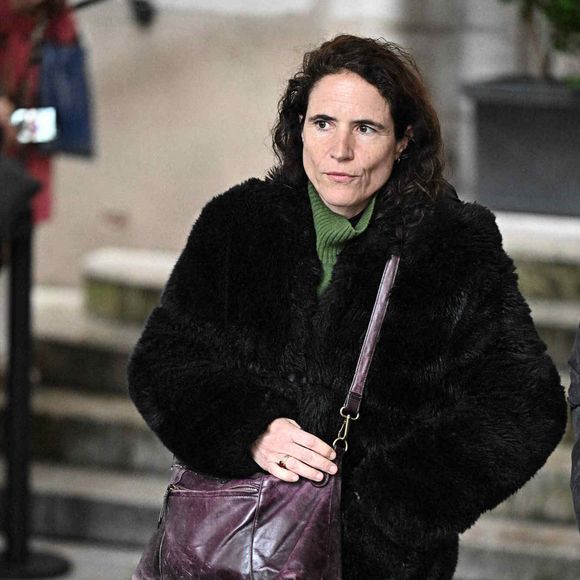 Mazarine Mitterrand Pingeot lors de la cérémonie d'enterrement de Frédéric Mitterrand à l'église Saint-Thomas d'Aquin à Paris, France, le 26 mars 2024.  Photo DNPhotography/Abaca