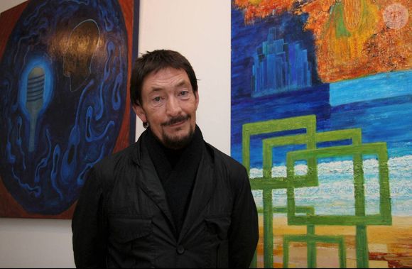 Chris REA présente ses peintures lors d'une exposition à Vienne en 2005. Photo par Imago/ABACAPRESS.COM