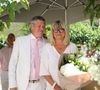 Exclusif - Mariage civil de Christine Bravo et Stéphane Bachot devant la mairie de Occhiatana en Corse le 11 Juin 2022 © Dominique Jacovides / Bestimage