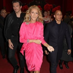 Exclusif - Céline Dion et Pepe Munoz se sont rendus au Moulin Rouge pour applaudir Nora une de leurs amies qui dansait pour la dernière fois sur la scène du célèbre cabaret à Paris le 24 janvier 2019.