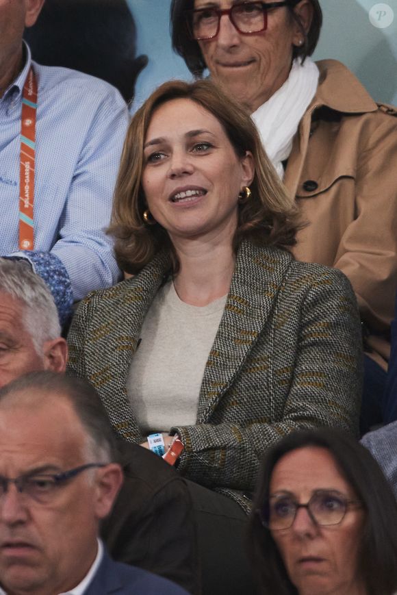 Nathalie Péchalat - Célébrités dans les tribunes des Internationaux de France de tennis de Roland Garros 2024 à Paris, le 29 mai 2024. 
© Moreau / Jacovides / Bestimage