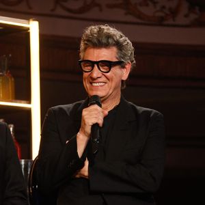 Exclusif - Marc Lavoine lors de l'enregistrement de l'émission "Laurent Gerra, l'anniversaire événement" présentée par S.Bern et qui sera diffusée le 7 juin 2025 sur France 2, au théâtre Marigny, à Paris, France, le 28 avril 2025. © Clovis-Moreau/Bestimage