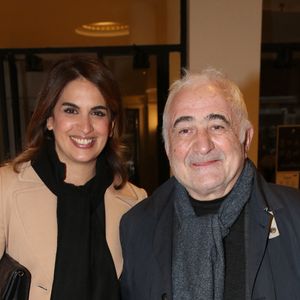 Exclusif - Le Chef Guy Savoy et sa compagne la journaliste Sonia Mabrouk - Laurent Gerra joue son spectacle "Sans Modération", Salle Pleyel à Paris le 09 janvier 2022 © Bertrand Rindoff Petroff / Bestimage