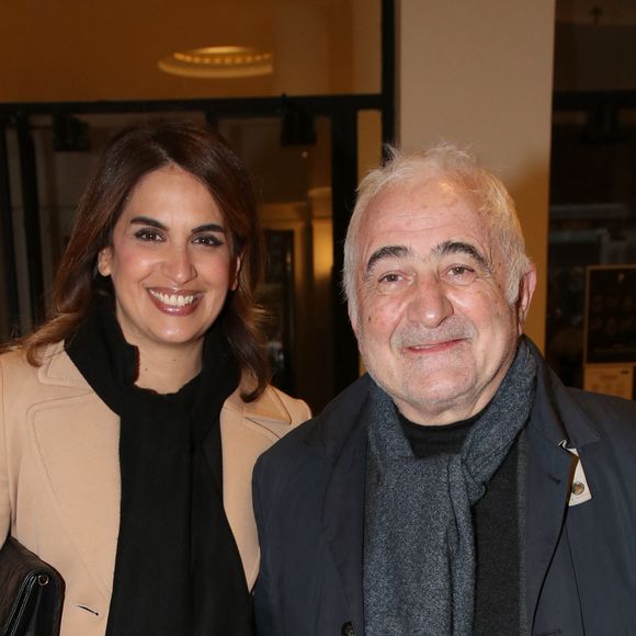 Exclusif - Le Chef Guy Savoy et sa compagne la journaliste Sonia Mabrouk - Laurent Gerra joue son spectacle "Sans Modération", Salle Pleyel à Paris le 09 janvier 2022 © Bertrand Rindoff Petroff / Bestimage