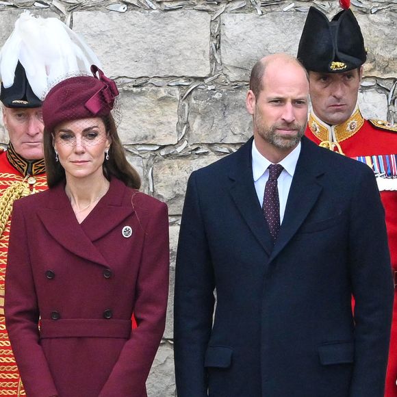 Le prince William et Kate Middleton lors de l'arrivée de Donald et Melania Trump au château de Windsor. © INSTARimages / Bestimage