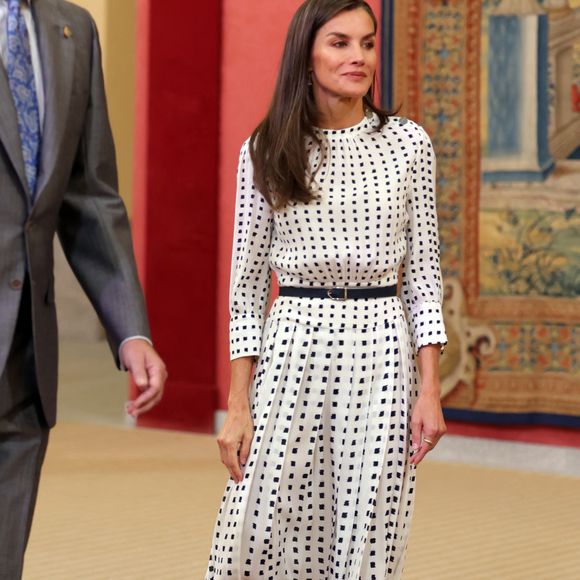 Le roi Felipe VI et la reine Letizia d’Espagne, président la réunion annuelle avec les membres du Conseil d'administration de la Fondation Princesse des Asturies. à Madrid. LALO YASKY / BESTIMAGE