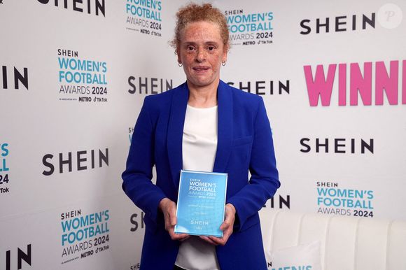 La lauréate du Lifetime Achievement Award Kerry Davis lors des 2024 Shein Women's Football Awards au Marriott Grosvenor Square, Londres. Date de la photo : jeudi 30 mai 2024.Lucy North/PA Wire.