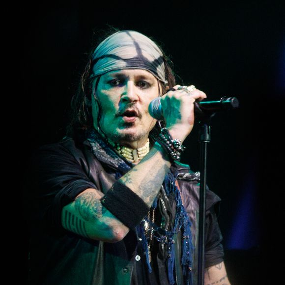 Johnny Depp - Concert du groupe Hollywood Vampires à l'Adidas Arena à Paris le 26 août 2026. © Jasmine Aissaoui / Bestimage