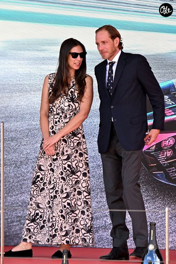 Andrea Casiraghi et sa femme Tatiana Santo Domingo durant le Monaco E-Prix 2026, Round 9, le 16 mai 2026. © Bruno Bebert / Bestimage