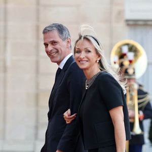 Rodolphe Saadé (Pdg de CMA-CGM) et sa femme Véronique Albertini-Saadé - Arrivées au dîner d'état au palais de l'Elysée à Paris donné en l'honneur du roi et de la reine de Danemark le 31 mars 2025.

© Jacovides / Moreau / Bestimage