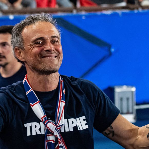 Luis Enrique - Les joueurs du PSG célèbrent leur titre de Champion d'Europe au Parc Des Princes à Paris, le 1er juin 2025.
© Baptiste Autissier/PsnewZ/Bestimage