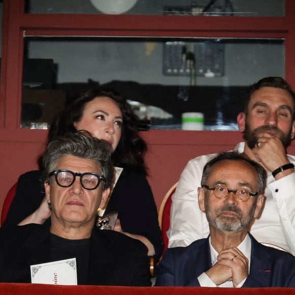 Exclusif - Adriana Karembeu et son compagnon Marc Lavoine, Robert Ménard et sa femme Emmanuelle - Concerto pour la paix de Omar Harfouch au théâtre de Béziers le 8 mai 2025 © Jack Tribeca / Bestimage