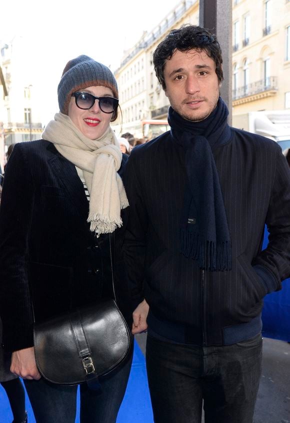 Valérie Donzelli et son compagnon Jeremie Elkaim - Première du film "La Belle et La Bête" à Paris le 9 février 2014.
