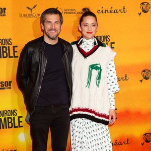Marion Cotillard et son compagnon Guillaume Canet lors de l'avant-première du film "Nous finirons ensemble" au cinéma UGC Brouckère à Bruxelles, Belgique, le 23 avril 2019. © Alain Rolland/ImageBuzz/Bestimage