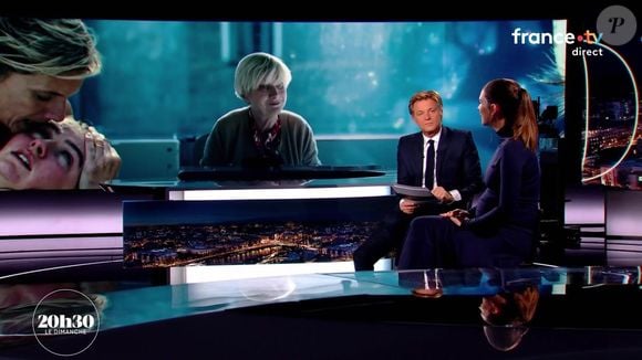 Joséphine Japy révèle être enceinte pour la première fois sur le plateau de 20h30 le dimanche face à Laurent Delahousse, le 7 décembre 2025  @France 2