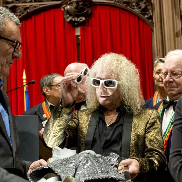 Le maire de Bruxelles, Yvan Mayeur, lors de la réception d'honneur pour Michel Polnareff le 17 novembre 2016. Photo by Danny Gys/Reporters/ABACAPRESS.COM