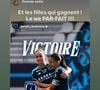 Le fils de Bernard Arnault a suivi avec attention cette rencontre disputée au stade Vélodrome.

Antoine Arnault a célébré la victoire des deux équipes du Paris FC. Capture d'écran Instagram