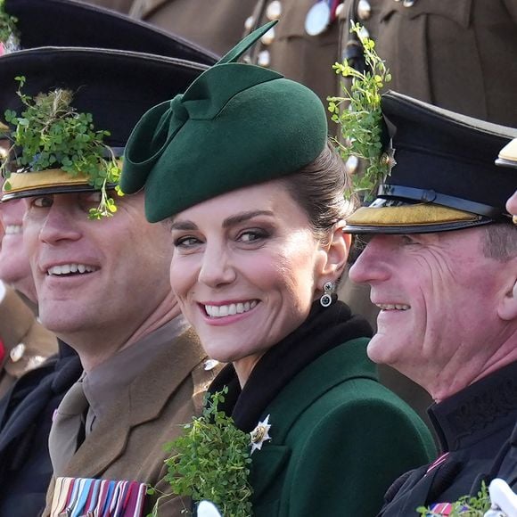 Kate Middleton assiste au défilé de la Saint-Patrick des Irish Guards à la caserne de Mons, Aldershot.
Julien Burton / Bestimage