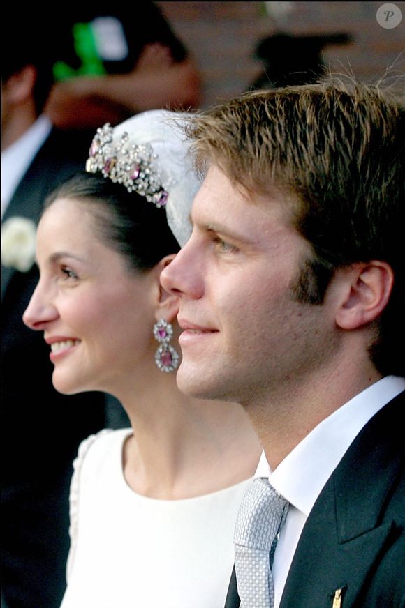 Le 25 septembre 2003, Clotilde Courau et le prince Emmanuel-Philibert de Savoie se sont mariés à la basilique Sainte-Marie-des-Anges-et-des-Martyrs à Rome. © BESTIMAGE