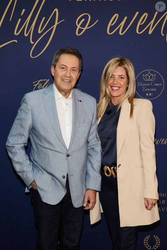 Exclusif - Georges Fenech et sa compagne Séverine Troubant - Vernissage de l’exposition L’Ephemere, sculptures et toiles de l’artiste Kyo à l'hôtel Intercontinental Paris le Grand Paris le 21 avril 2023. © Cyril Moreau / Bestimage