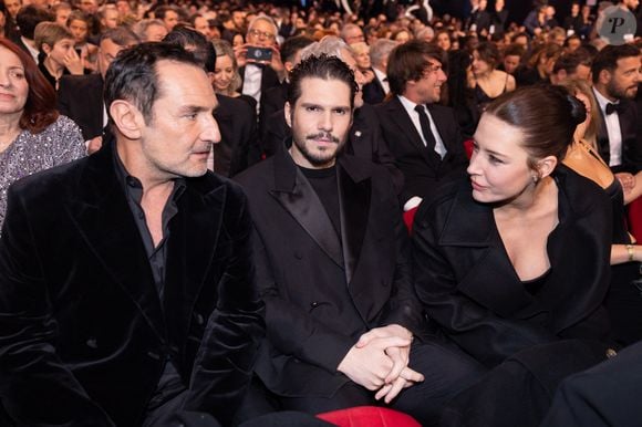 Gilles Lellouche (montre Audemars Piguet), Adèle Exarchopoulos et son compagnon François Civil - Cérémonie de la 50ème édition de la cérémonie des César à l'Olympia à Paris, France, le 28 février 2025 © Dominique Jacovides - Olivier Borde / Bestimage
