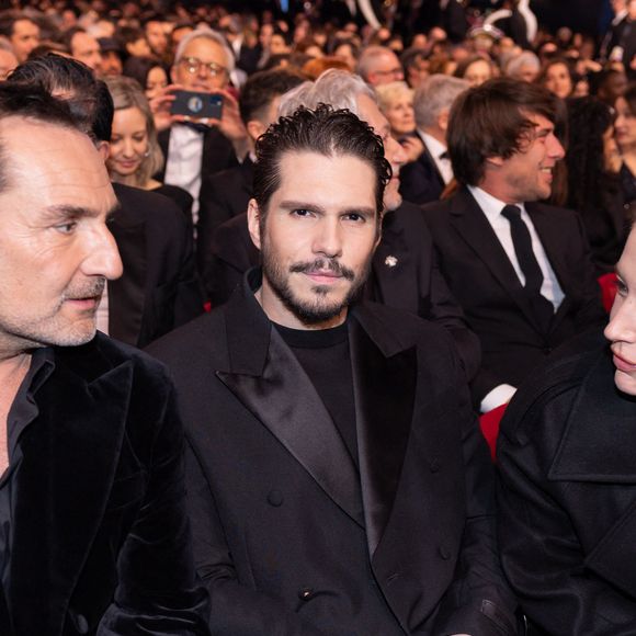 Gilles Lellouche (montre Audemars Piguet), Adèle Exarchopoulos et son compagnon François Civil - Cérémonie de la 50ème édition de la cérémonie des César à l'Olympia à Paris, France, le 28 février 2025 © Dominique Jacovides - Olivier Borde / Bestimage