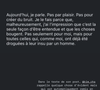“Aujourd’hui, je parle. Pas par plaisir. Pas pour créer du bruit”, explique la journaliste